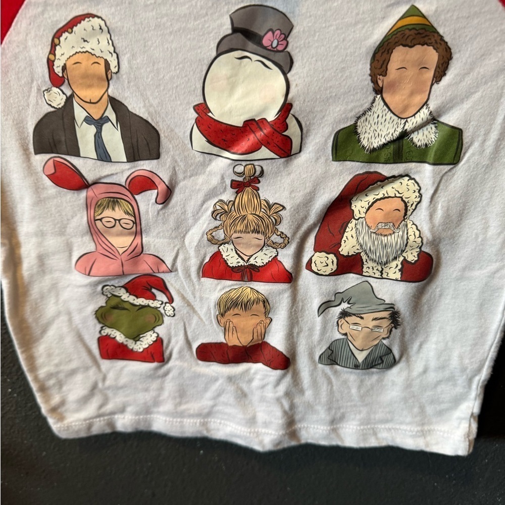 Bella Canvas Red and White Christmas Kids' Tee - Picture 2 of 4